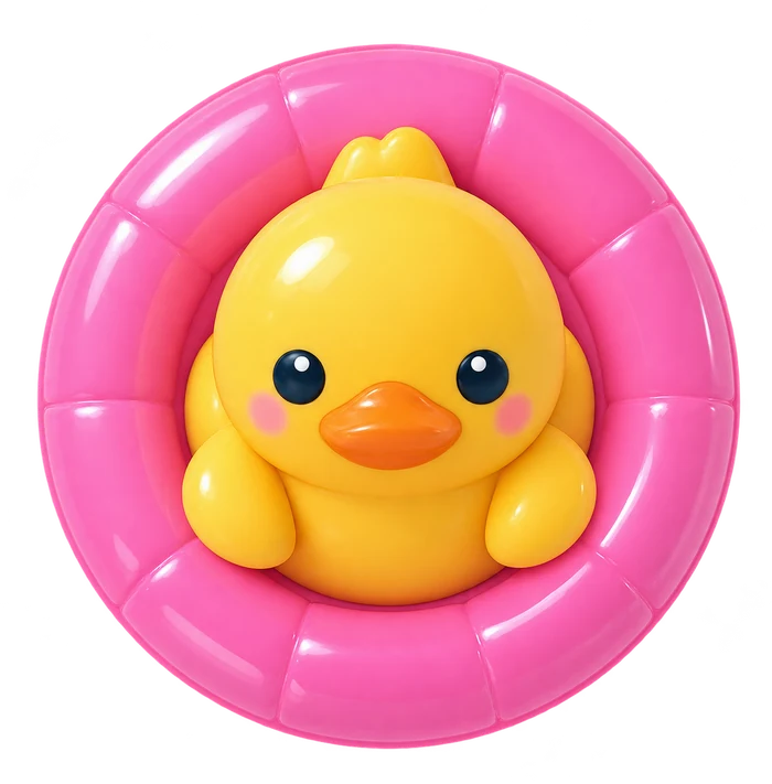Pip seen from above, floating on his ring